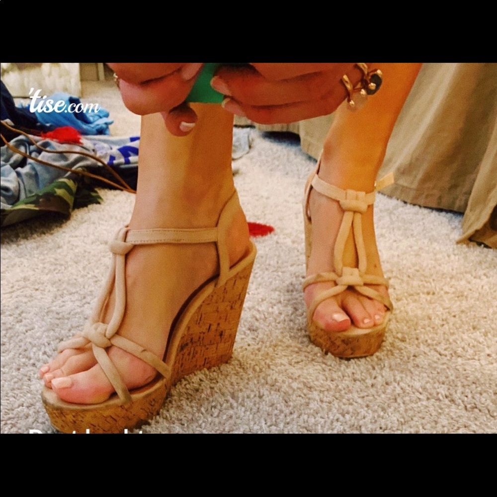 H&M pink wedges